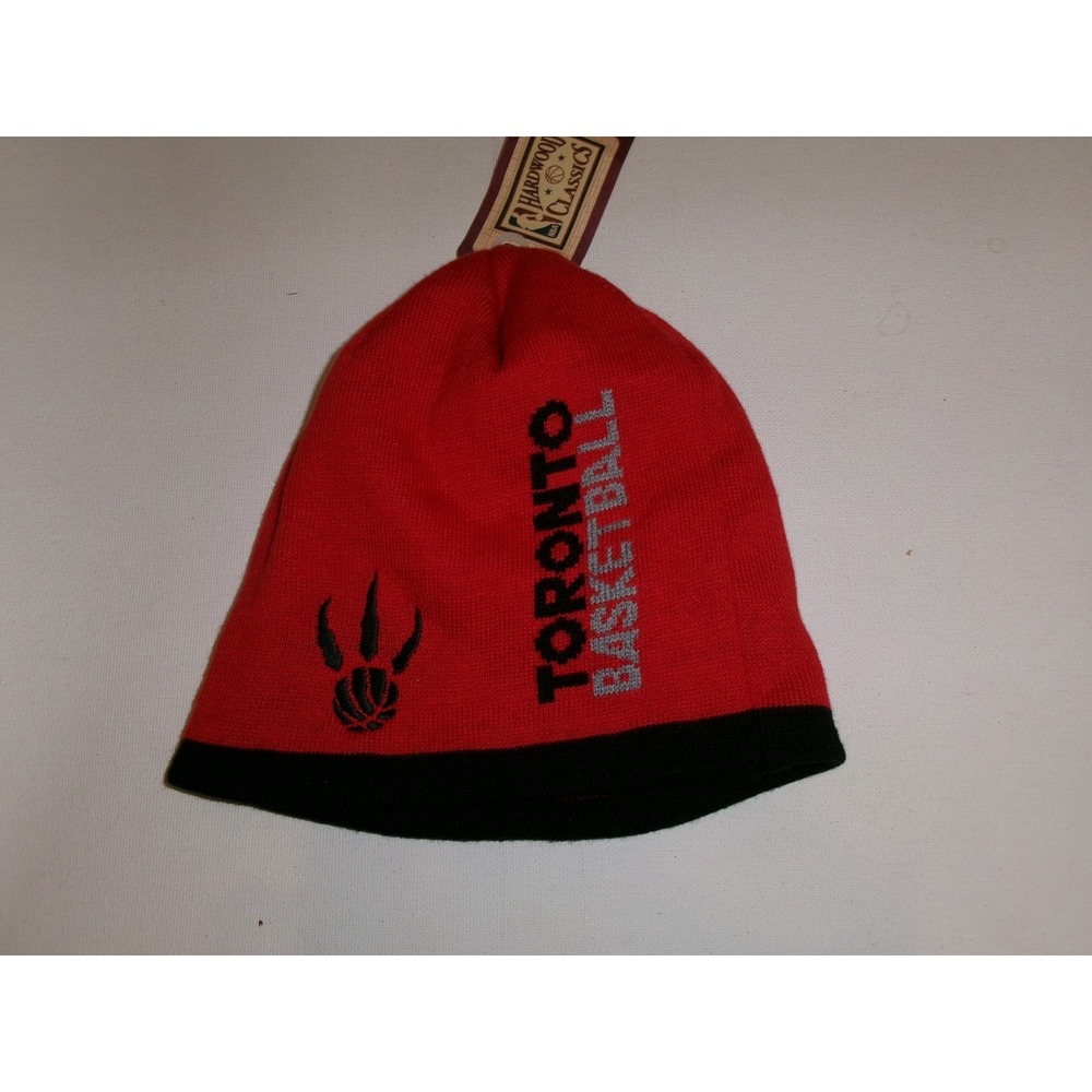TORONTO RAPTORS KNIT BEANIE TOBOGGAN Y2K 00s HAT CAP VINTAGE DEADSTOCK M6